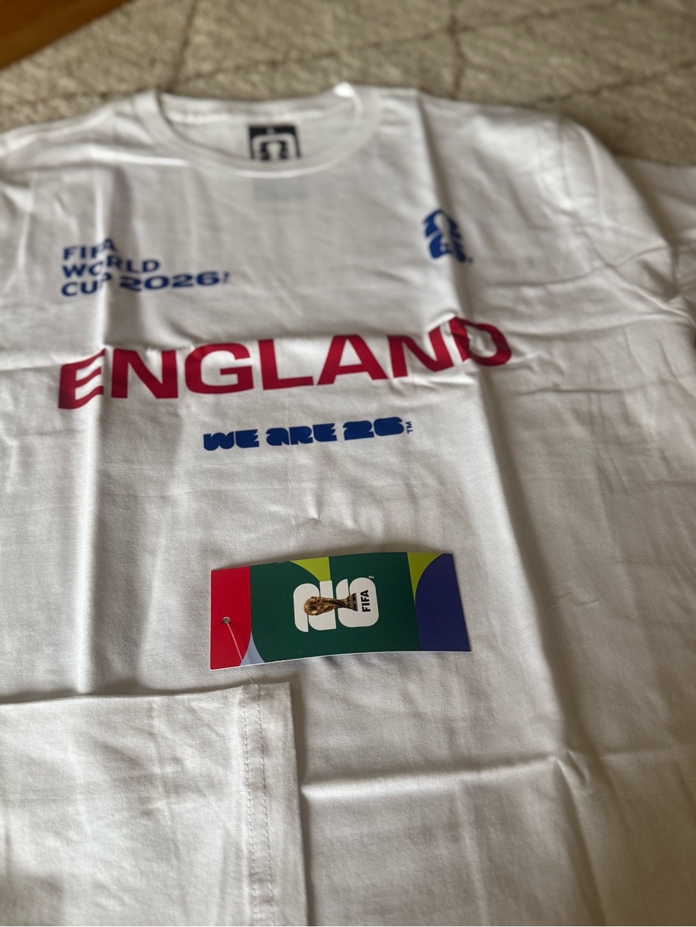 FIFA World Cup 2026 England T-Shirt NWT Official Licensed Size Large